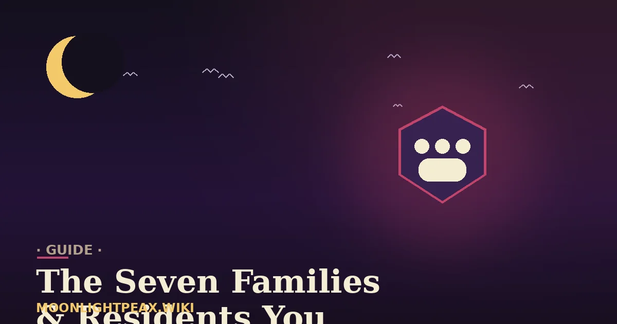 The Seven Families & Residents You Will Meet — Moonlight Peaks